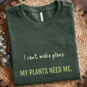 Lustiges Pflanzenliebhaber T-Shirt, Zimmerpflanzen Enthusiast Geschenk, Garten Humor T-Shirt, Pflanzen Eltern Shirt, botanische Ästhetik Shirt, grüner Daumen T-Shirt