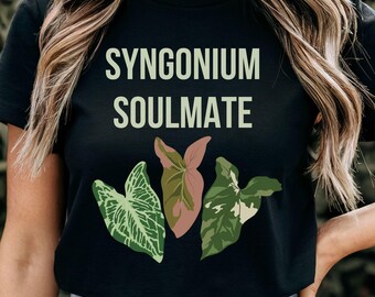 Camiseta Syngonium, regalo para amantes de las plantas, camiseta con gráficos de plantas de interior, camiseta botánica, camiseta de jardinería de interior, ropa divertida para padres de plantas