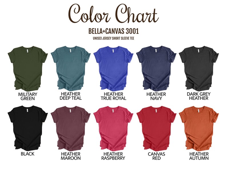 Bella+ Canvas 3001 Shirts for Light Designs