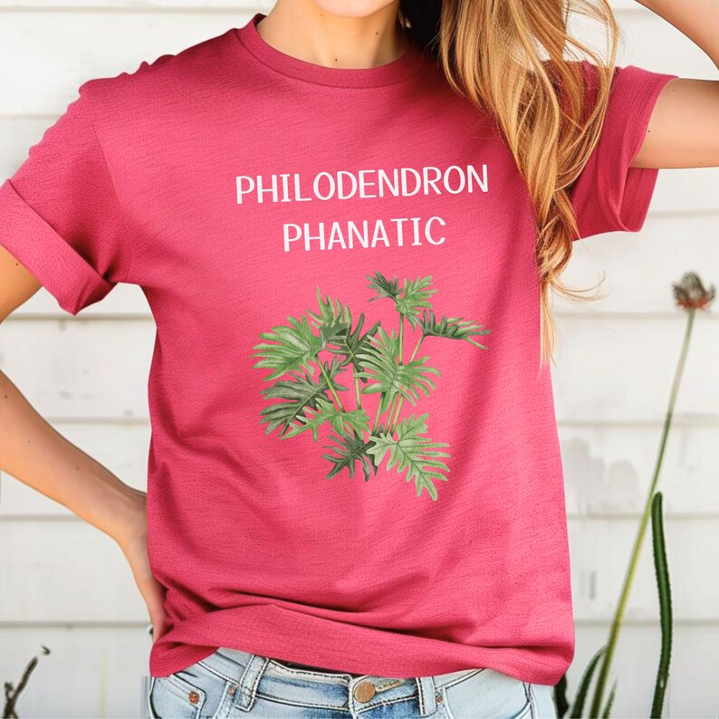Indoor Plant Lover Shirt - Bella Canvas 3001 in Heather Raspberry