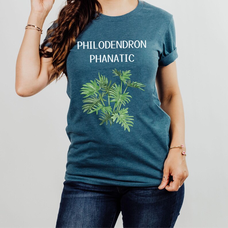 Houseplant Humor Tshirt - Bella Canvas 3001 in Heather Deep Teal