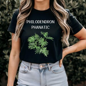 Philodendron Lover Shirt - Bella Canvas 3001 in Black