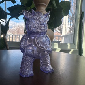 Clear Purple Party Ball Sofubi by Paul Kaiju