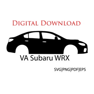 VA Subaru WRX Silhouette Vector Digital Download