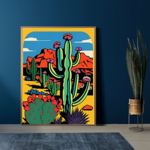 Kaktus Poster Pop Art Digitaldruck für Brother