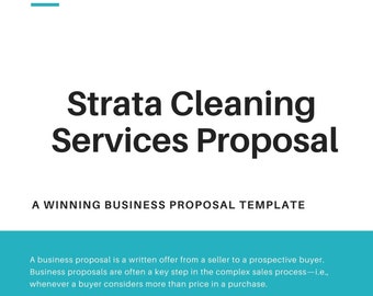 Strata Cleaning Services Proposal Template