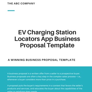 EV Ladestation Locators App Vorlage für einen Geschäftsvorschlag