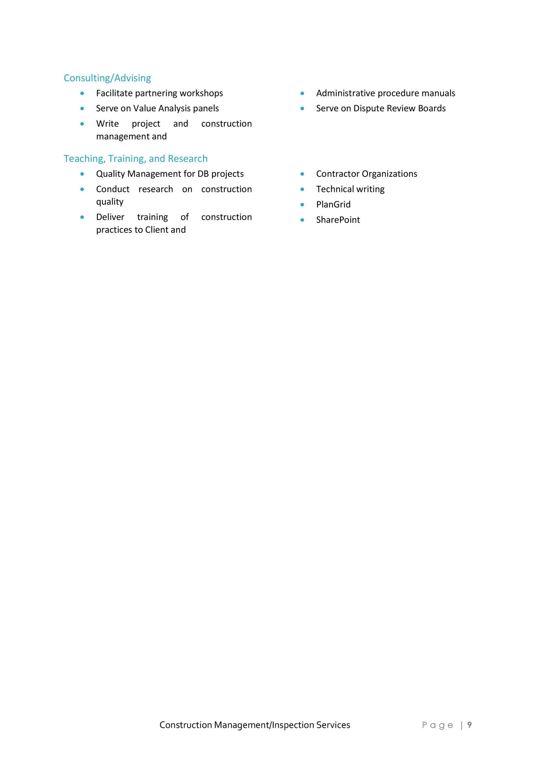 Construction Management and Inspection Services Proposal Template - Etsy