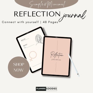 Self Reflection Journal Printable| Mental Health Journal | Digital Daily Gratitude Journal | Guided Self Care Ebook Worksheets Digital Diary