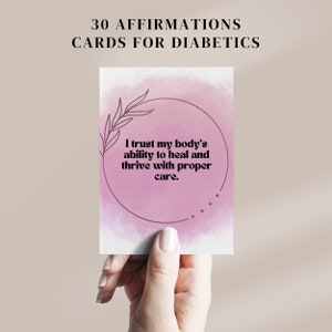 30 Affirmation Cards For Diabetics And People With Diabetes, Newly Diagnosed T1D Gift Box, Diabetes Gift Ideas, Diabetes, T1D Kids, Type One