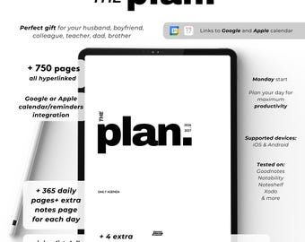 2026 Daily Digital Planner for GoodNotes Hyperlinked Agenda with Calendar Integration Minimalist Business Planner for iPad Gift for Managers