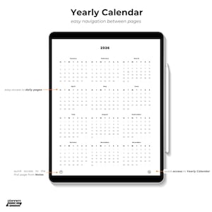 2026 Digital Planner for Samsung Notes Digital Planner 2026 for Android Tablet Planner with Google Calendar Digital Agenda Dated image 6