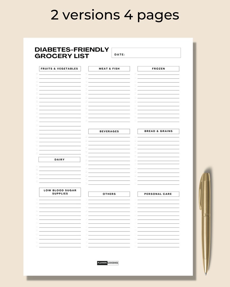 Diabetic Grocery List Printable Diabetic Diet Diabetes Meal Plan