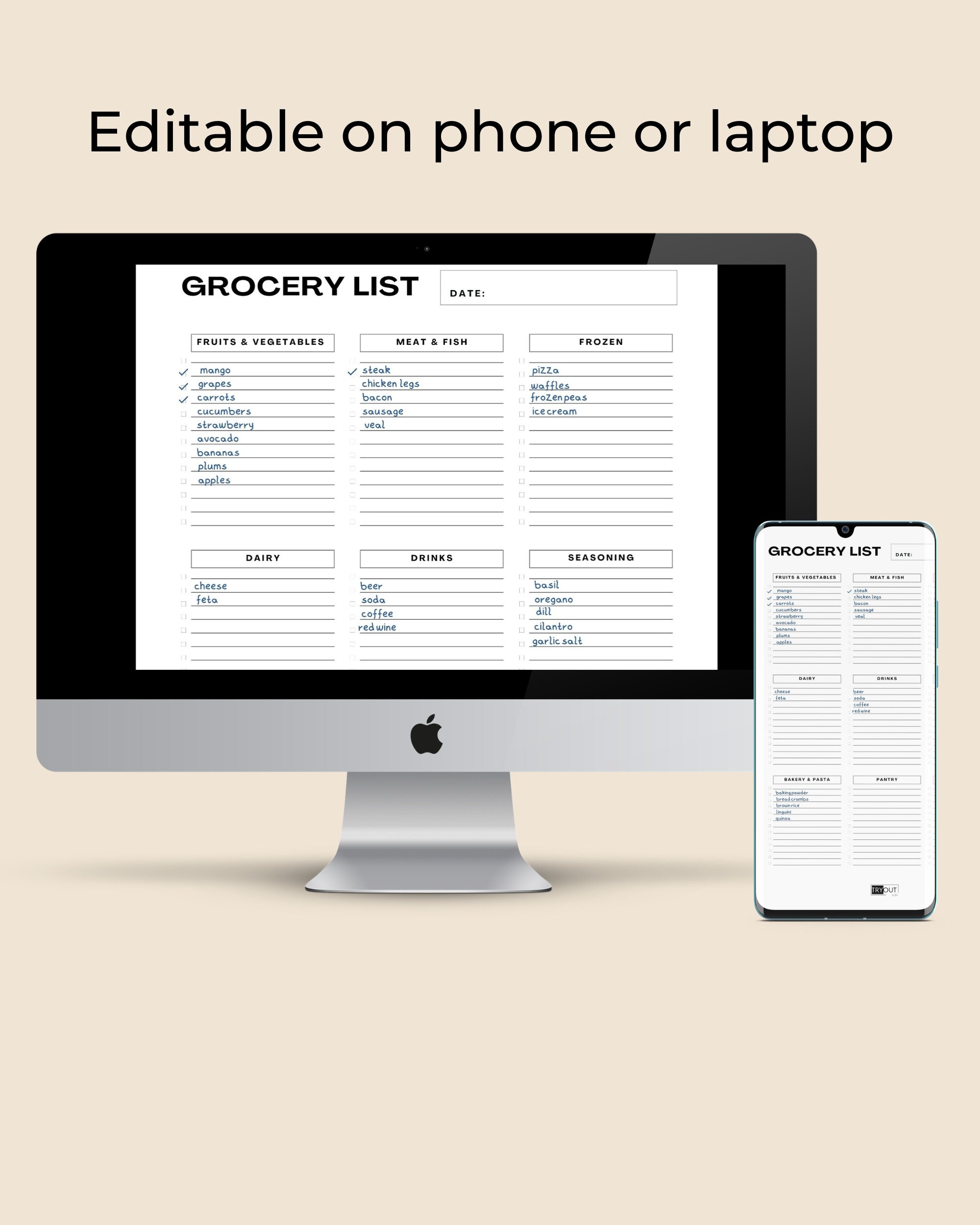 Acid Reflux Grocery Printable List | Heartburn Grocery List | Diet