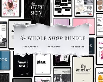 Whole Shop Bundle Digital Planners for Goodnotes Notebooks Mega Bundle Journals for Notability Templates Daily Weekly Monthly Dated Undated