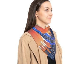 New York City Skyline Poly Scarf