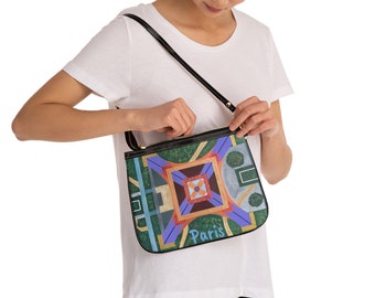Bolso de hombro de la Torre Eiffel abstracta de París