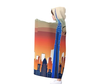 New York City Skyline Youth Hooded Blanket