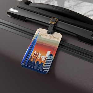 New York City Skyline Luggage Name Tag