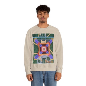 Paris Abstract Eiffel Tower Crewneck Sweatshirt