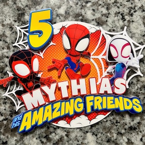 3D Spidey and his Amazing Friends Cake Topper (Custom)
