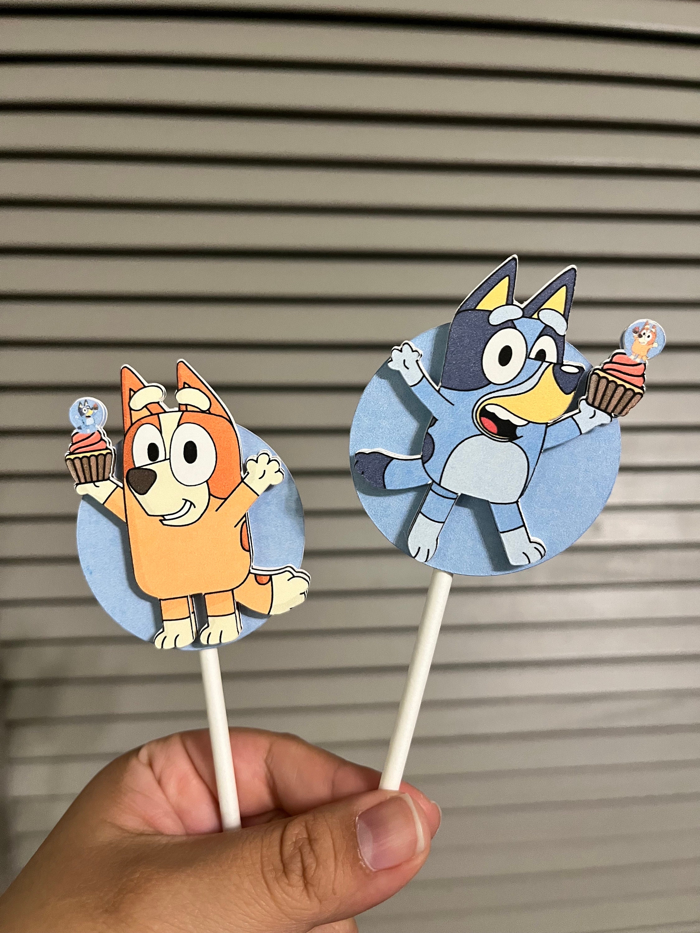 3D Bluey Cupcake Toppers