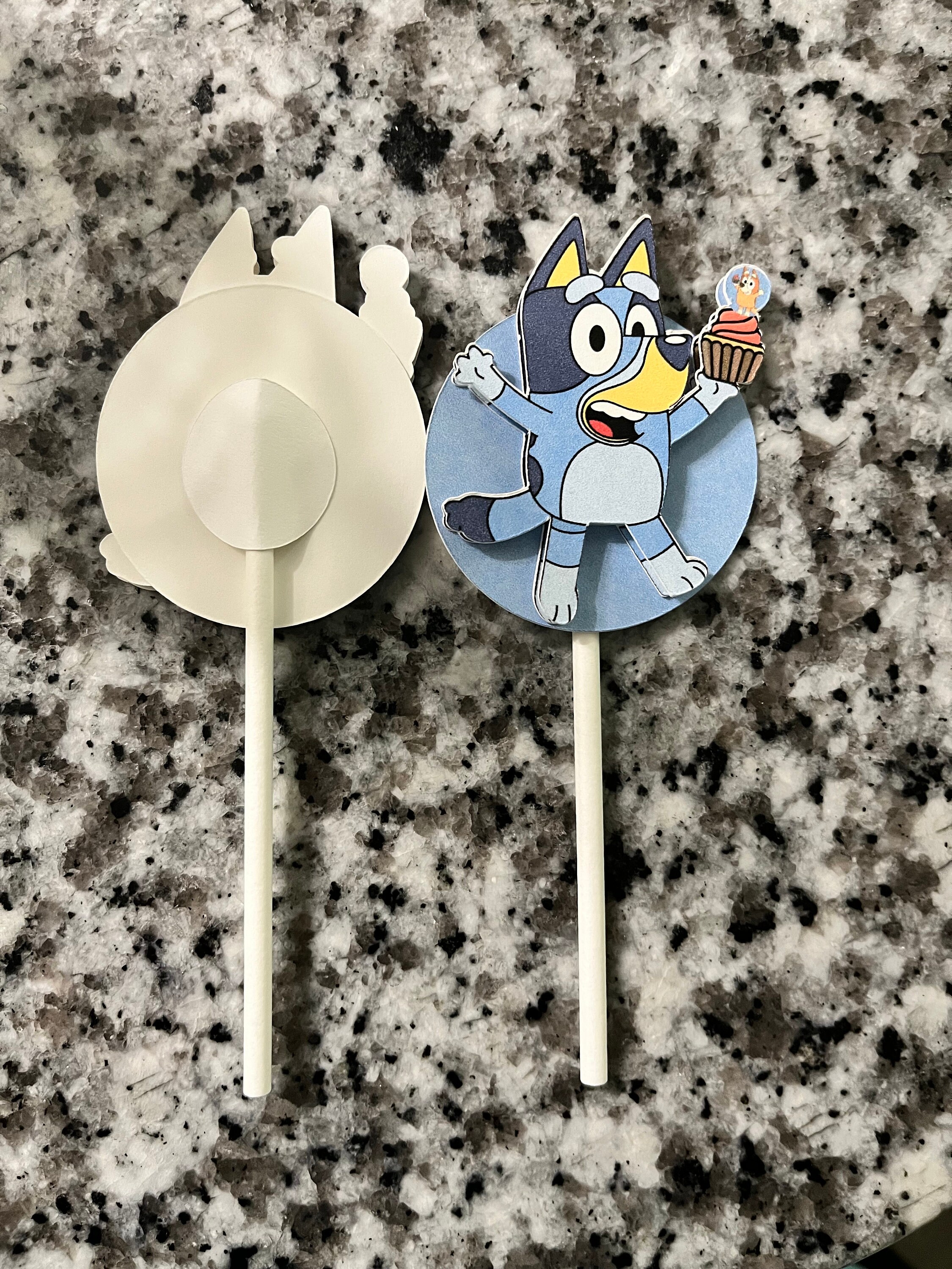 3D Bluey Cupcake Toppers