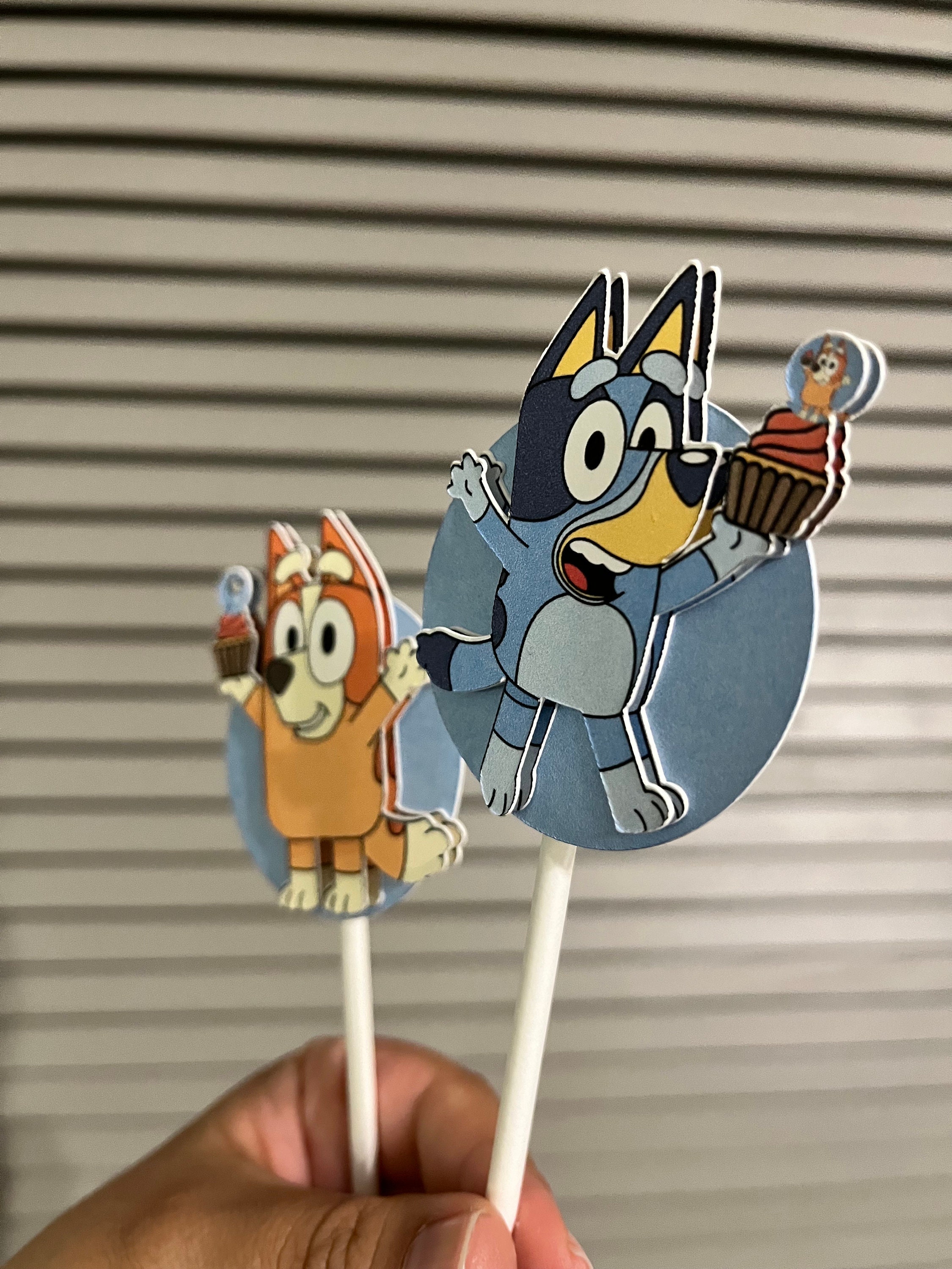 3D Bluey Cupcake Toppers