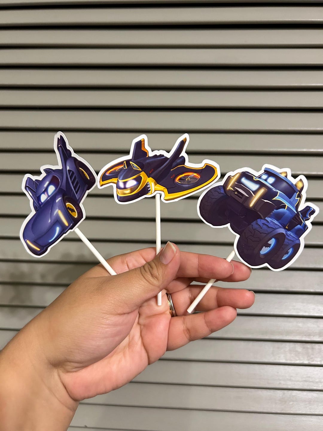 Bat Wheels Cupcake Toppers! (3D Option Also Available) - Etsy