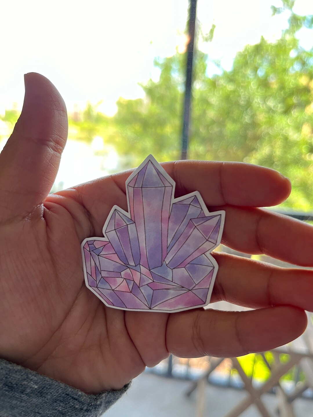 Holographic Crystal Sticker - Etsy