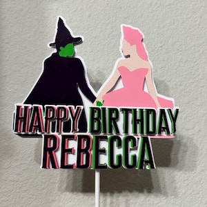 3D Wicked Inspired Cake Topper (Custom) 3 pcs