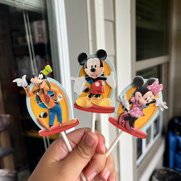 3D Mickey Mouse Clubhouse Cupcake Toppers!