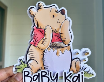 3D Winnie the Pooh Cake Topper (Custom) Birthday/ Baby Shower