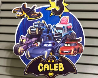 Personalized Batwheels Cake Topper: Custom Photo Birthday Decoration ...