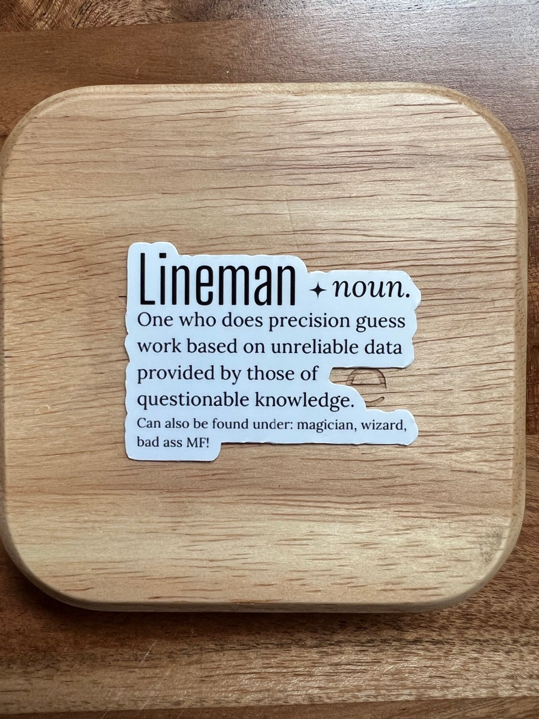 Journeyman Lineman Definition Vinyl Sticker Water Etsy