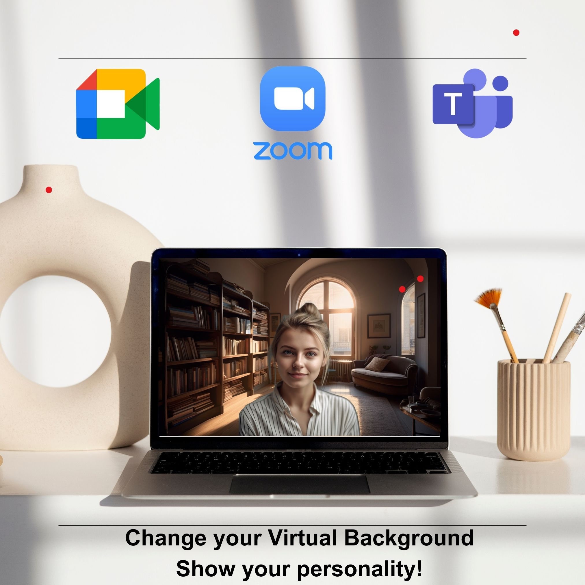 15 Modern House Zoom Backgrounds Zoom Background Home Office Etsy Canada