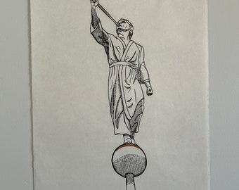 Angel Moroni Relief Print