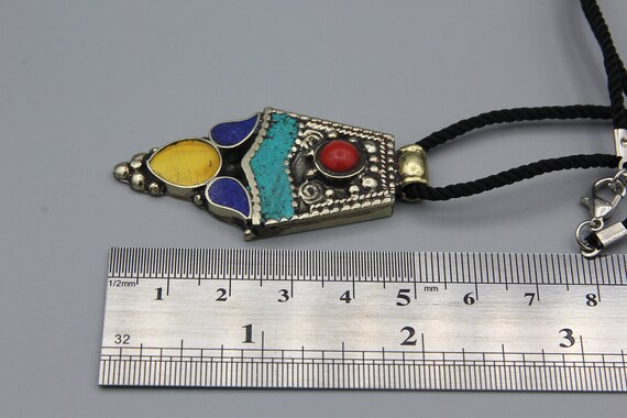 Vintage Pendant Necklace Tibetan Ethnic Tribal Ha… - image 6