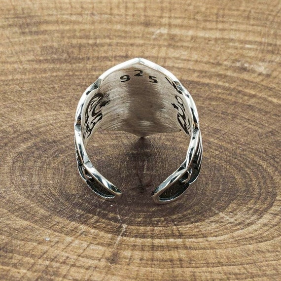 Archer Ring 925K Sterling Silver Thumb Ring Cresc… - image 3