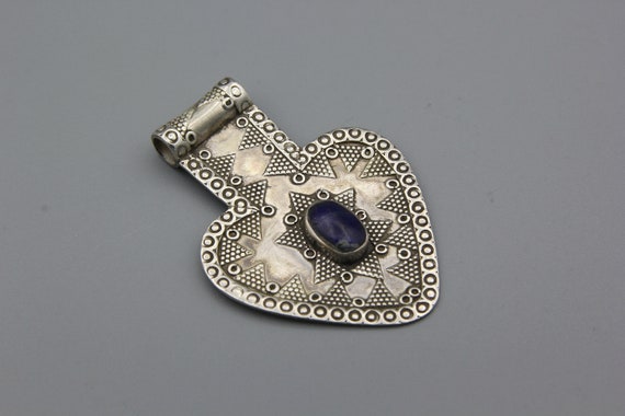 Kazakh Style Silver Pendant Kazakh Jewelry Heart … - image 2