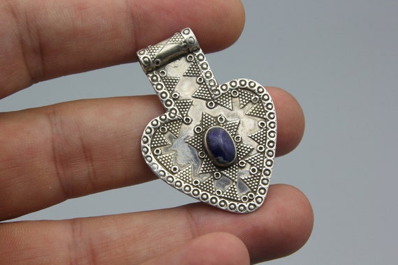 Kazakh Style Silver Pendant Kazakh Jewelry Heart … - image 8