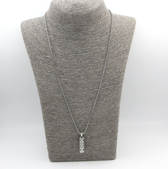 Sterling Silver Arabic Abjad Pendant Necklace: Islamic Quran Dua View 5