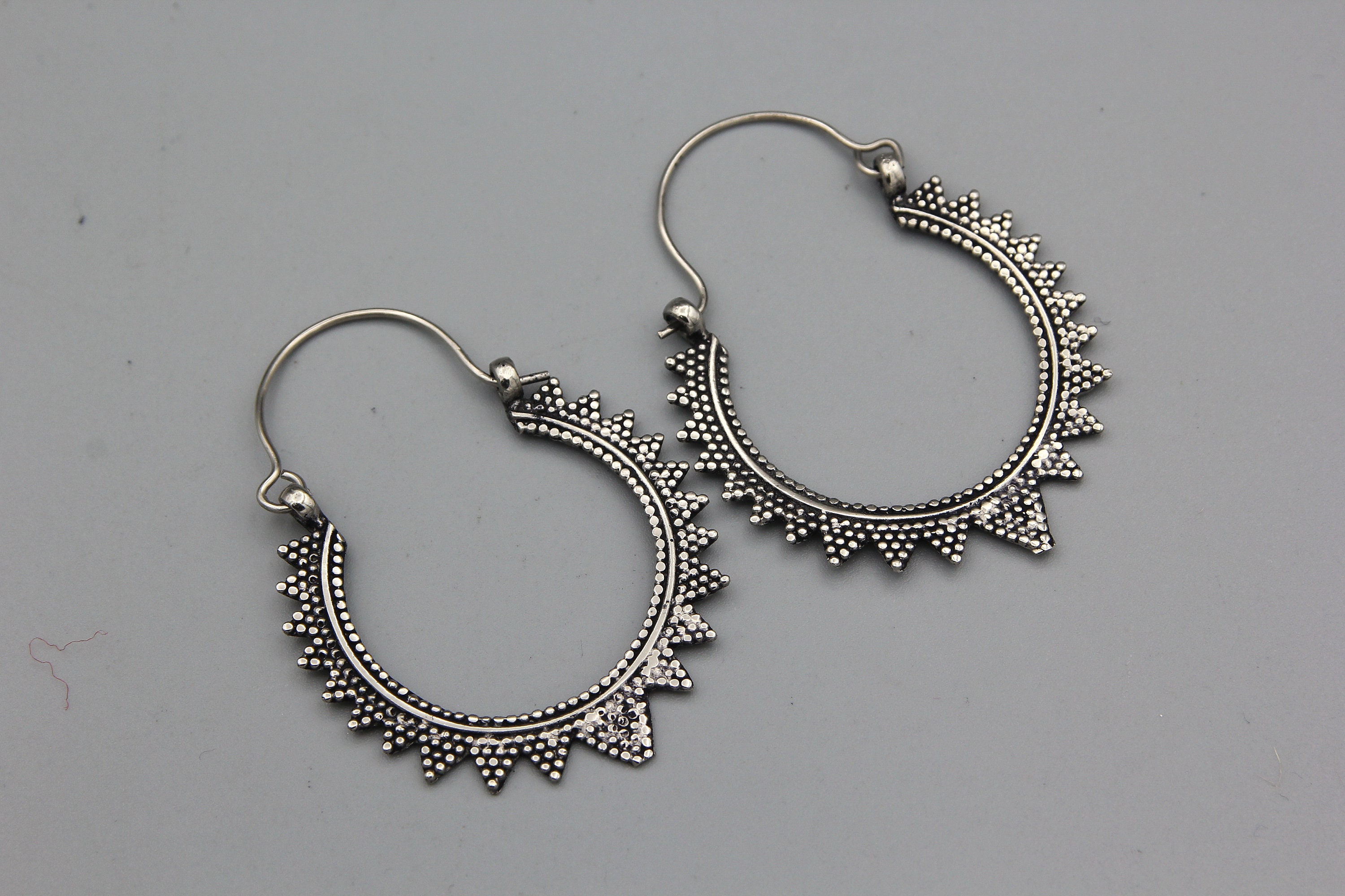 Hoop Earrings, Afghan Earrings, Drop Earrings, Vintage, Belly Dance ...