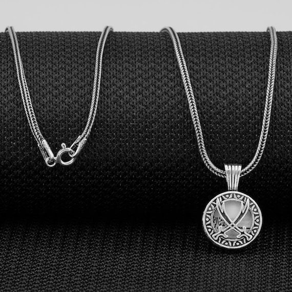 925 Sterling Silver Pendant Necklace Hz. Ali Cros… - image 2