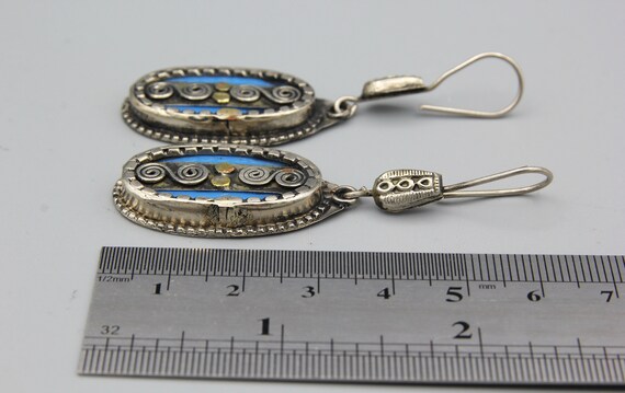 Uzbek Style Oval Earrings, Afghan Earrings, drop … - image 6