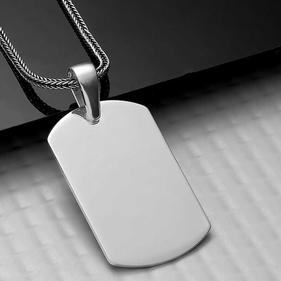 Rectangle 925 Sterling Silver Simple Polished Shi… - image 1