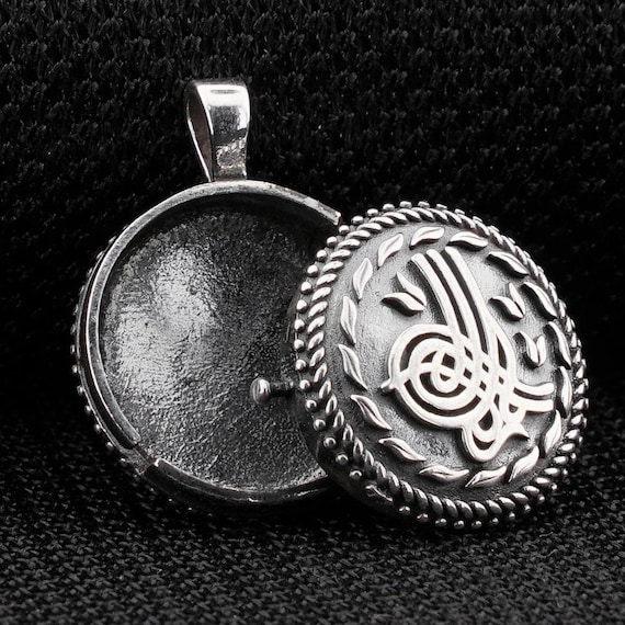 925 Sterling Silver Taweez Locket Ottoman Tugra A… - image 2