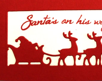 Red Santa Gift Tag 5-Pack