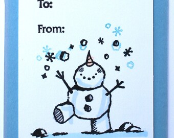 Snowman Gift Tag 5-Pack