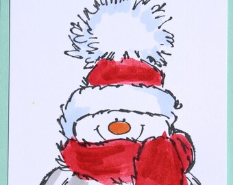 Snowman Holiday Card